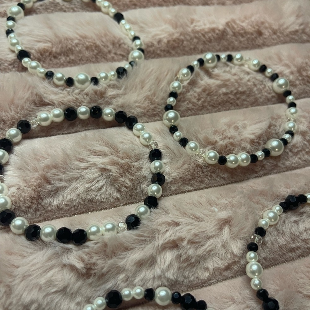 Mixed beaded stackable 5 pc stretch bracelet - Picture 11 of 12